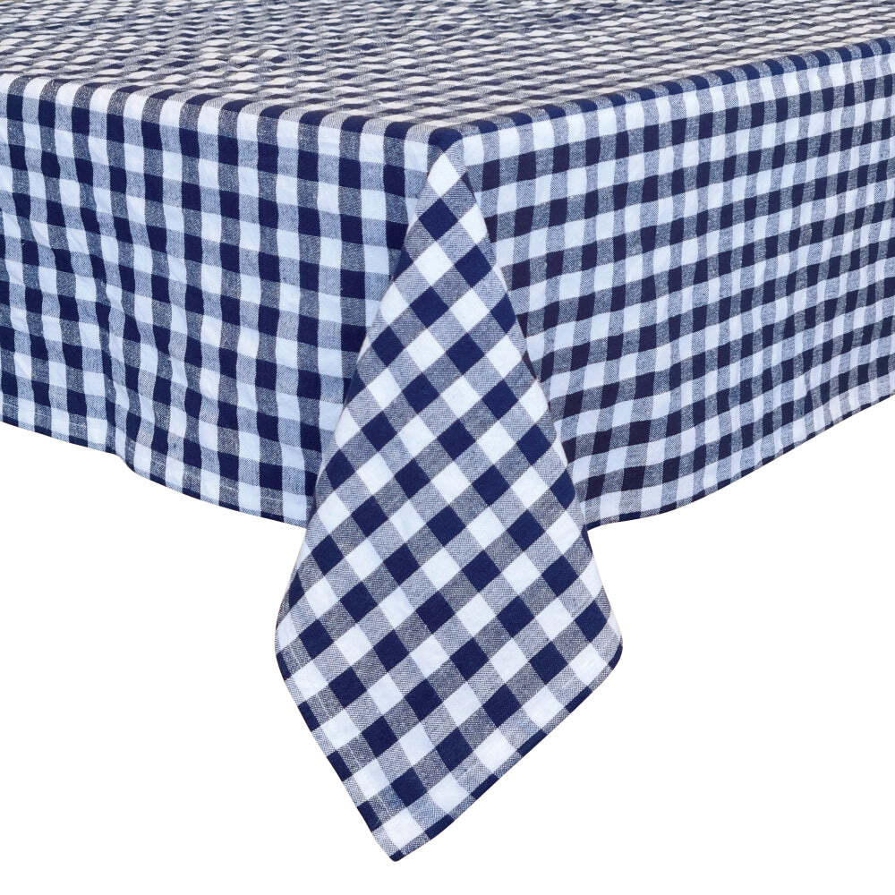 J. Elliot J.Elliot Home Ginny 270cm Cotton Tablecloth Rectangle Dining Table Cover Navy