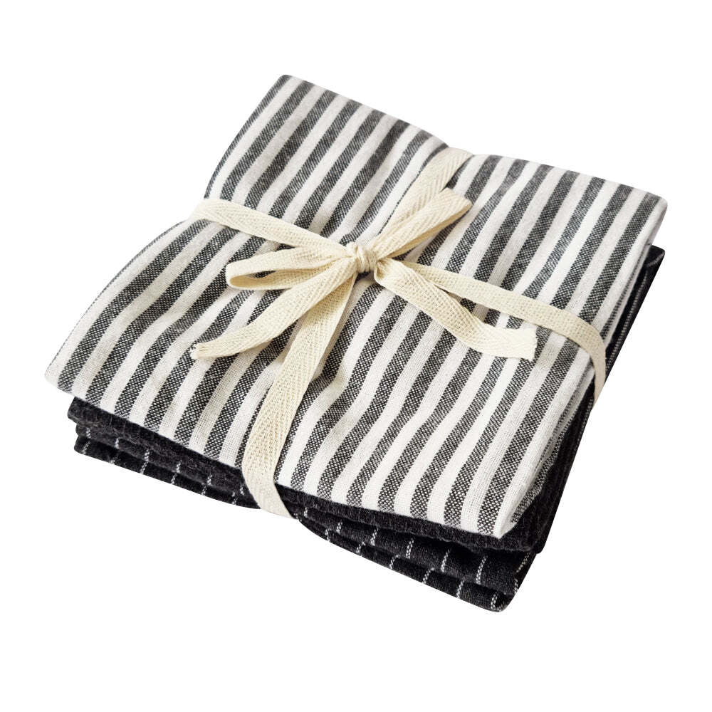 J. Elliot J Elliot Home Katerina Cotton 50x70cm Tea Towel/Kitchen Dishcloth (3 Pieces) — Charcoal