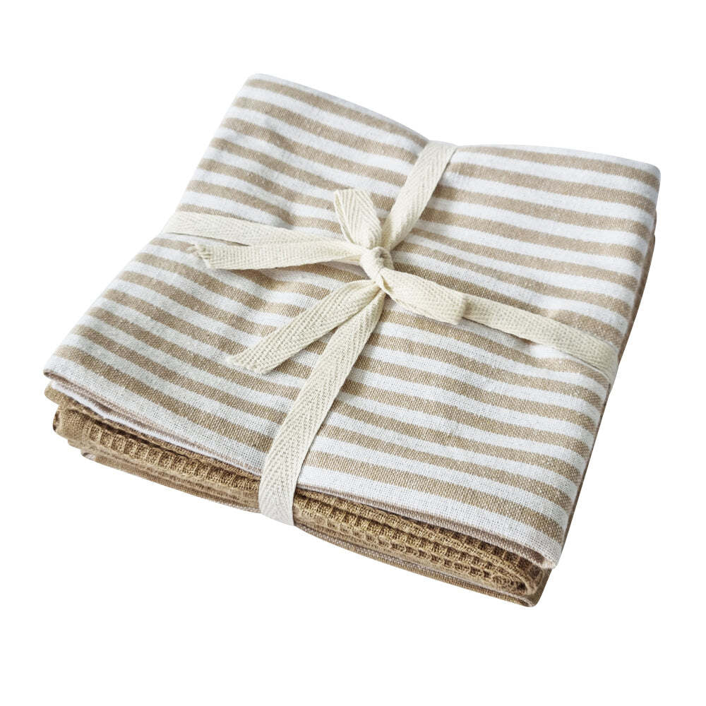 J. Elliot J Elliot Home Katerina Cotton 50x70cm Tea Towel/Kitchen Dishcloth (3 Pieces) — Natural
