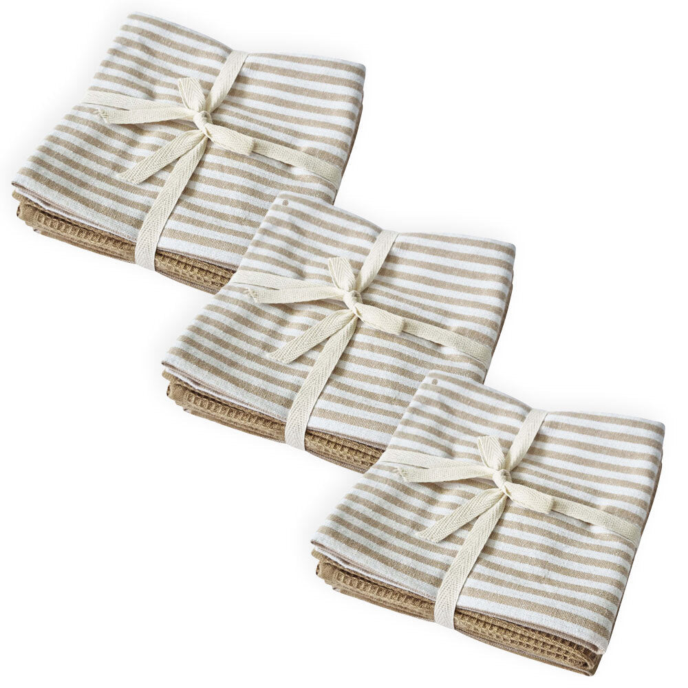 J. Elliot Home Katerina Cotton 50x70cm Tea Towel/Kitchen Dishcloth Natural (9 Pieces)
