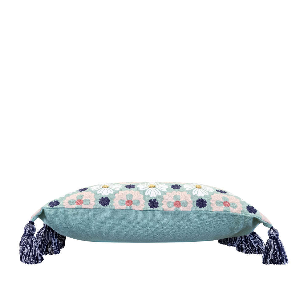 J. Elliot J.Elliot Home Zoe Cushion 35x55cm Peppermint & White Multicolour