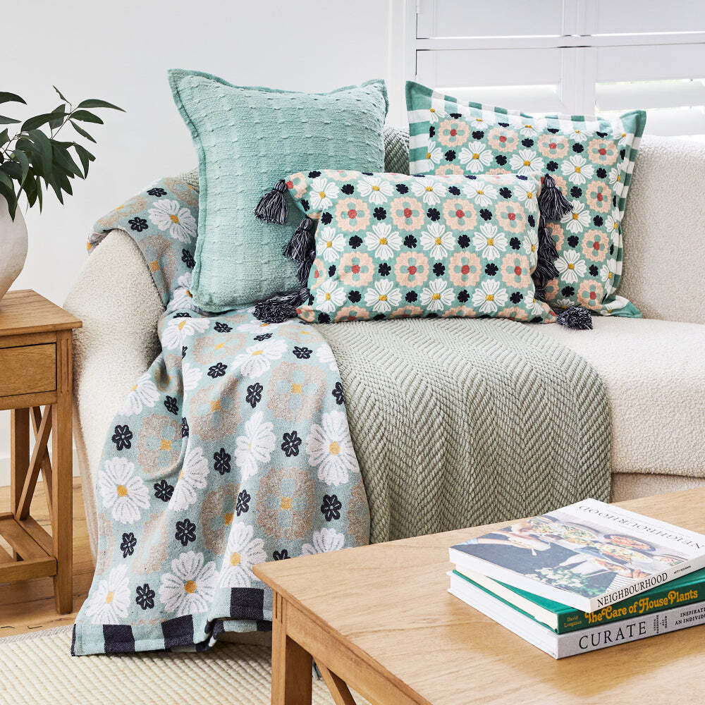 J. Elliot J.Elliot Home Zoe Throw 130x160cm Peppermint & White Multicolour — image 2
