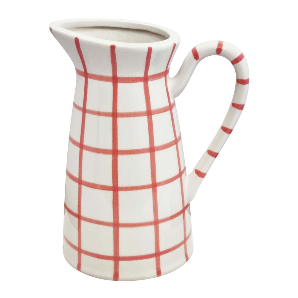 J. Elliot J.Elliot Home Fenton Check Pitcher Vase 17.5x12.5x21.5cm Bubblegum