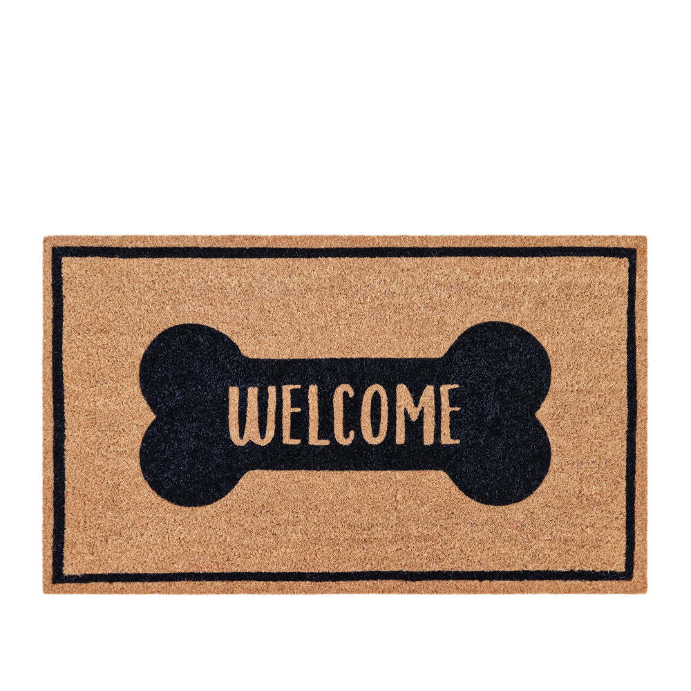 J. Elliot J.Elliot Home Dog Welcome 45x75cm Door Mat Floor Rug PVC Backed Coir Rectangle