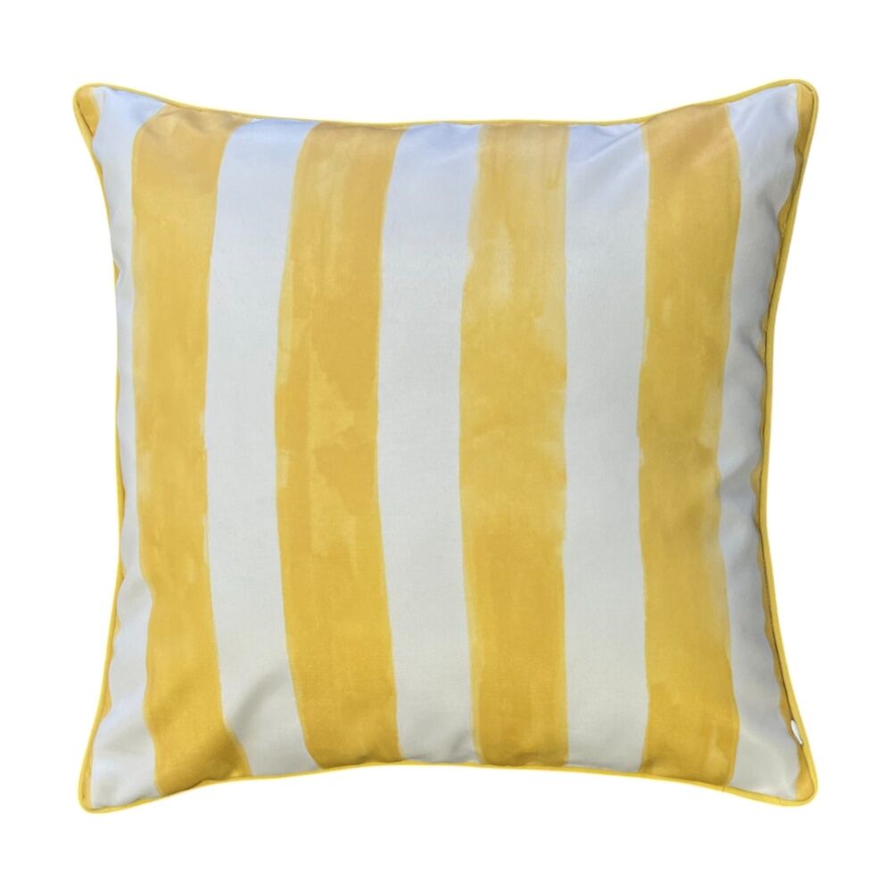 J.Elliot Home 50x50x12cm Tuscan Yellow Positano Outdoor Cushion Pillow Decor