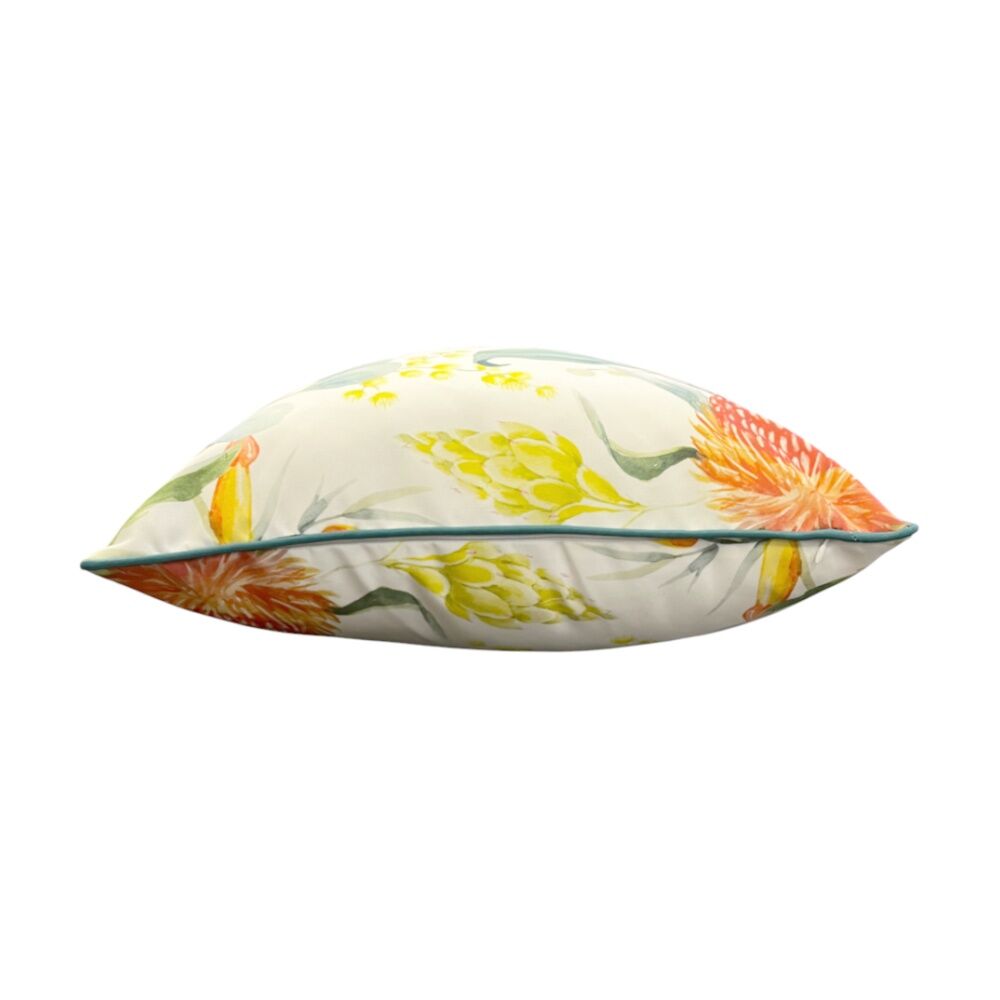 J.Elliot Home 50x50x12cm Green & Orange Banksia Outdoor Cushion Pillow Decor — image 3