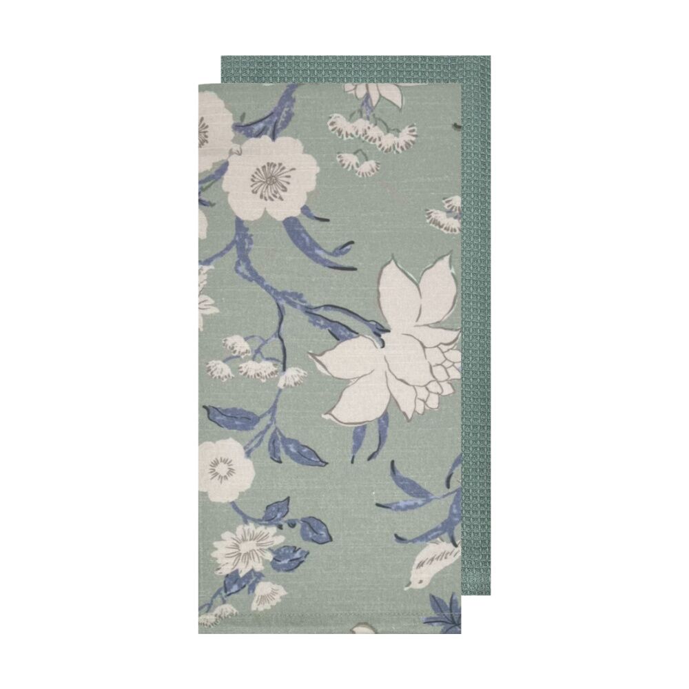 J.Elliot Home Nordhem Tea Towels 50x70x0.2cm Blue Grey Floral Multi (2 Pieces)