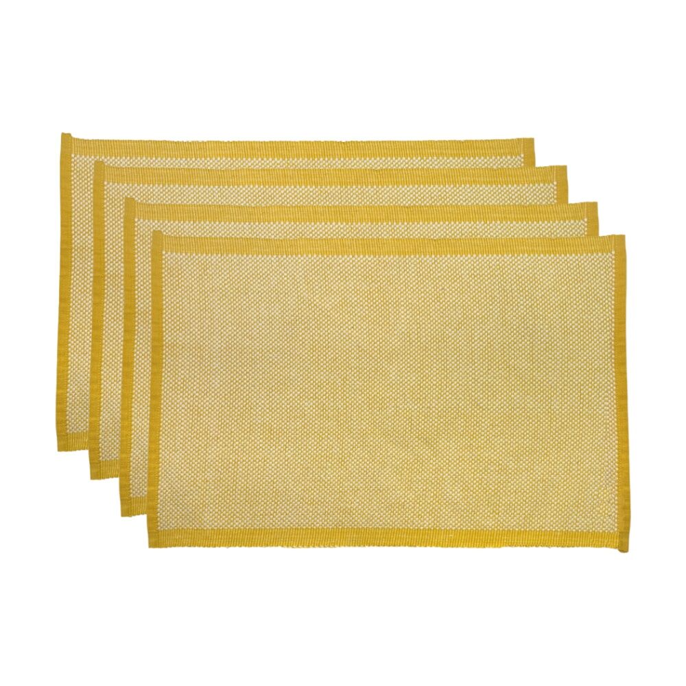 J.Elliot Home 4pc J.Elliot Home Heureuse Table Placemats Set 33x48x1cm Yellow (2 Pack) — image 2