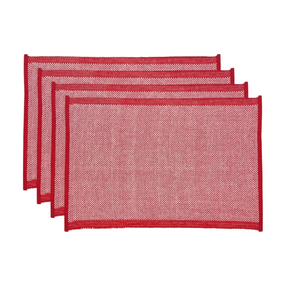 J.Elliot Home 4pc J.Elliot Home Heureuse Table Placemats Set 33x48x1cm Red (2 Pack) — image 2