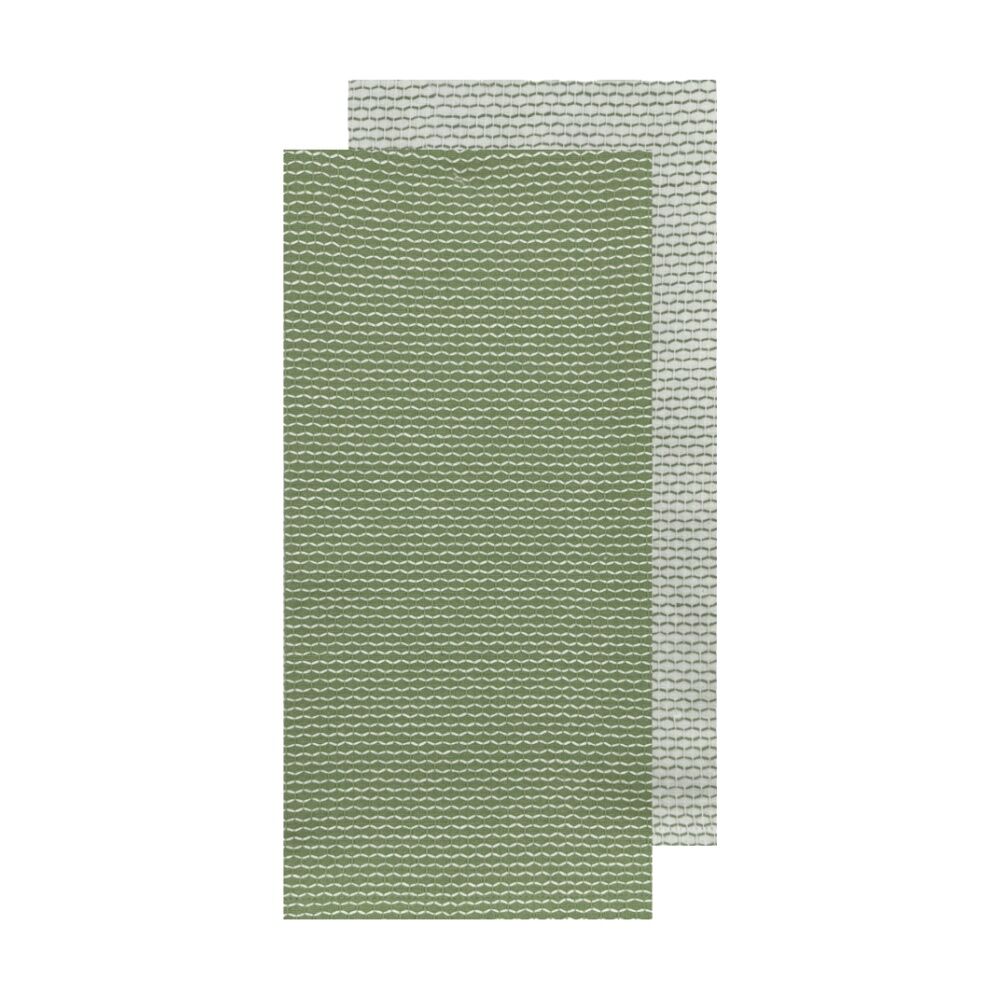 J.Elliot Home Field & Thread Woven Kitchen Tea Towels 50x70x2cm (2 Pieces) — Olive