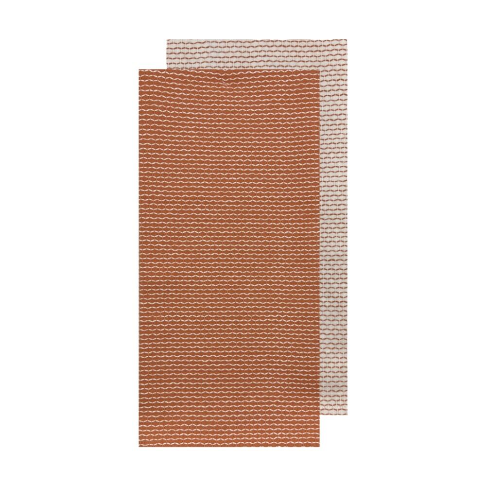 J.Elliot Home Field & Thread Woven Kitchen Tea Towels 50x70x2cm (2 Pieces) — Terracotta