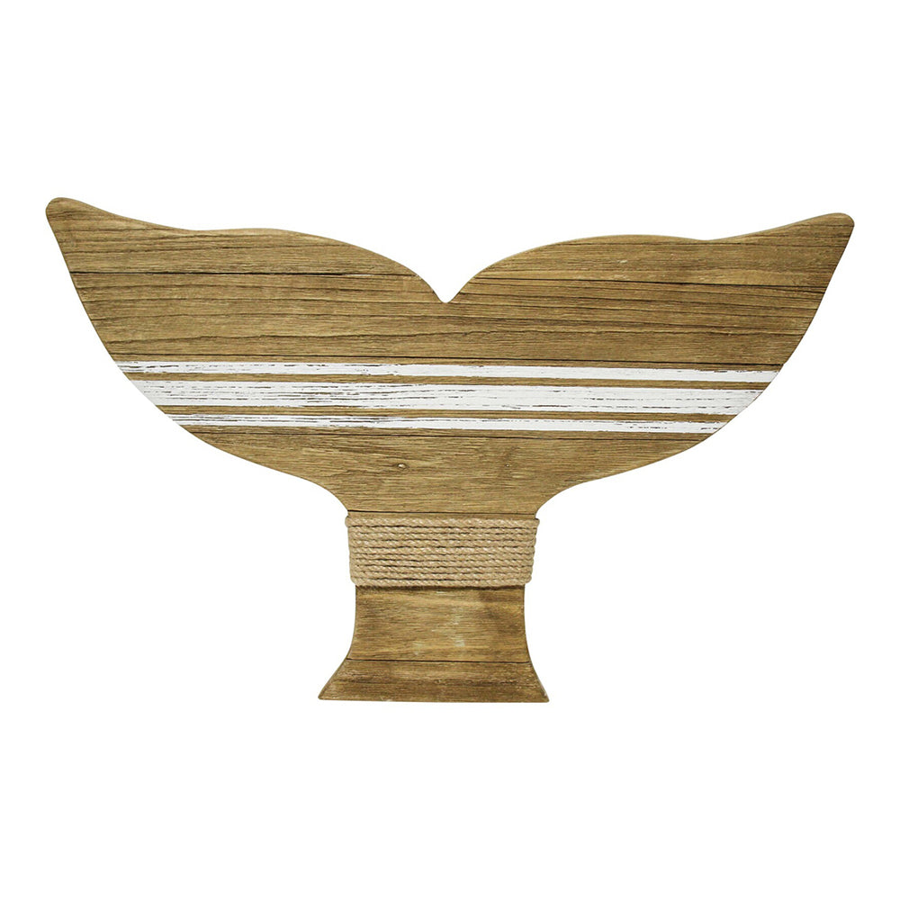 LVD Cape 61cm Timber Whale Tail Home/Room Decorative Wall Hanging Display Art Brown