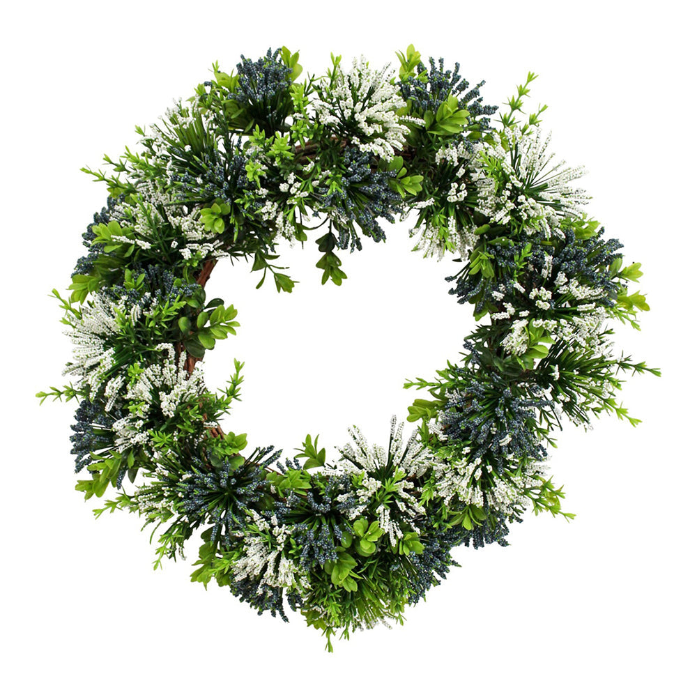 LVD Wreath 40cm Plastic Hamptons Burst Decorative Door/Wall Hanging Display Green