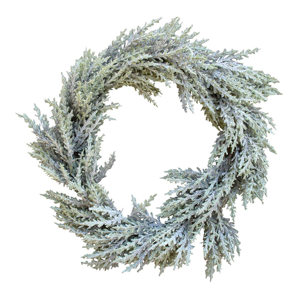 LVD Wreath 55cm Plastic French Fern Door/Wall Hanging Home Decorative Display Green