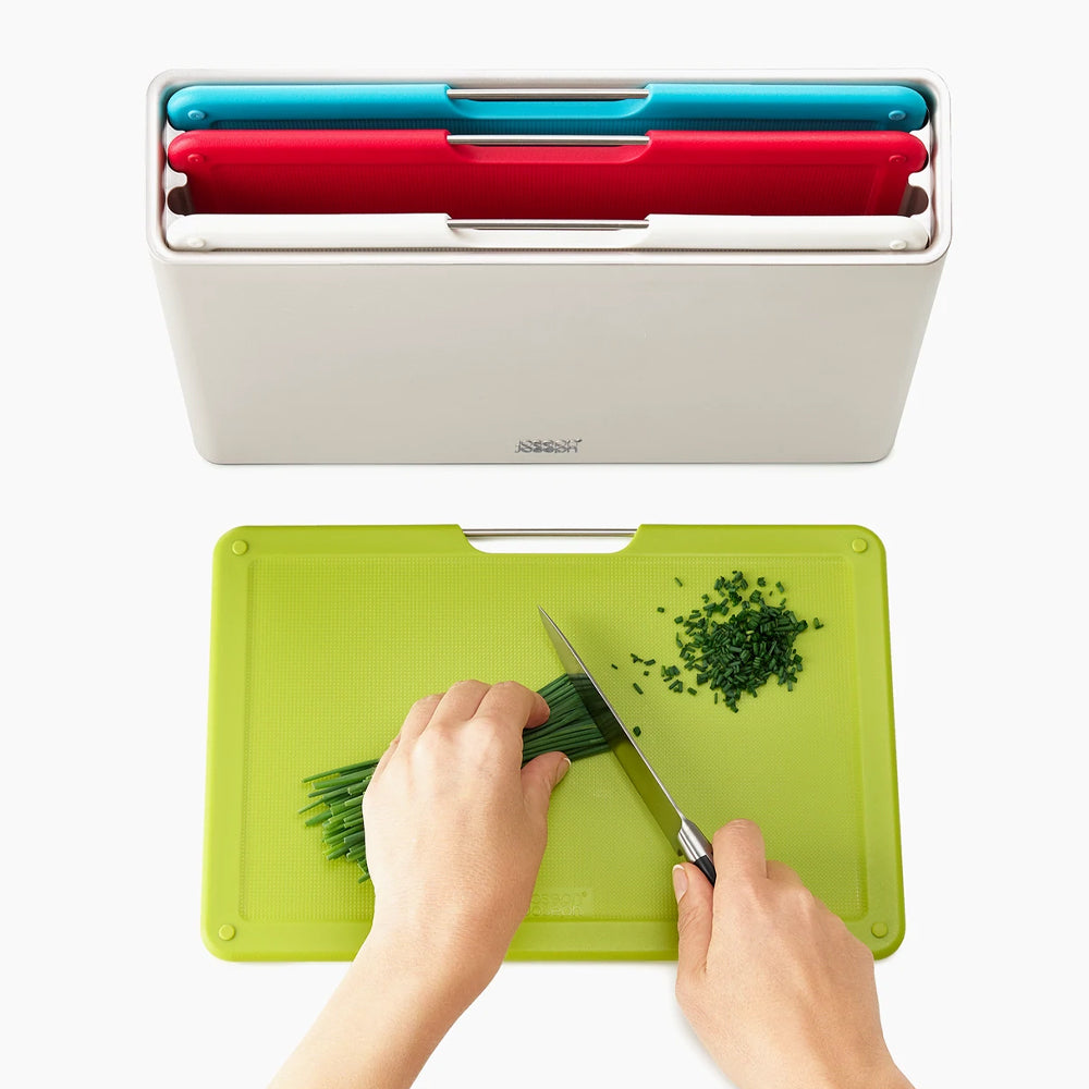 Joseph Joseph Folio 20x30cm Regular Colour Coded Chopping Board Set Silver (4 Pieces) — image 3