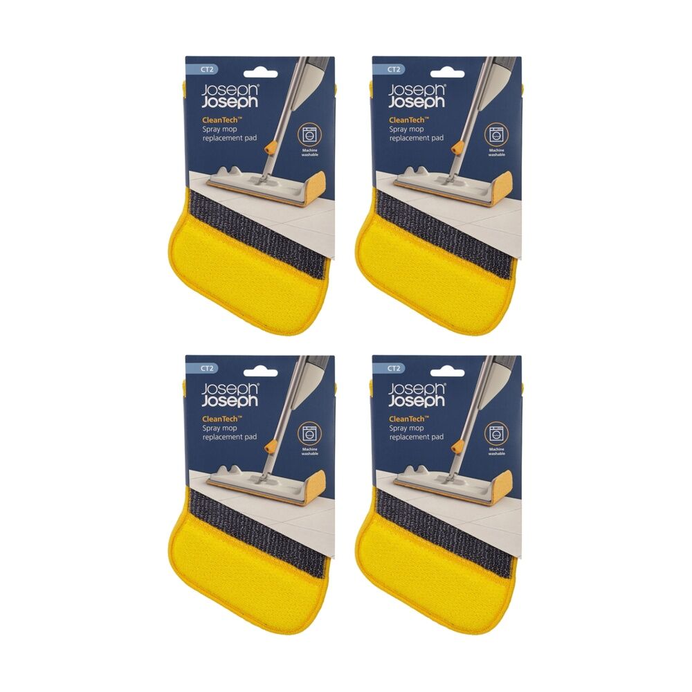 Joseph Joseph CleanTech Spray Mop Replacement Scourer Pad Microfibre (4 Pack)