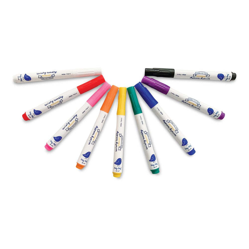 Jaq Jaq Bird Wishy Washy Odorless Erasable Markers Kids/Children Art 3y+ (9 Pack) — image 2