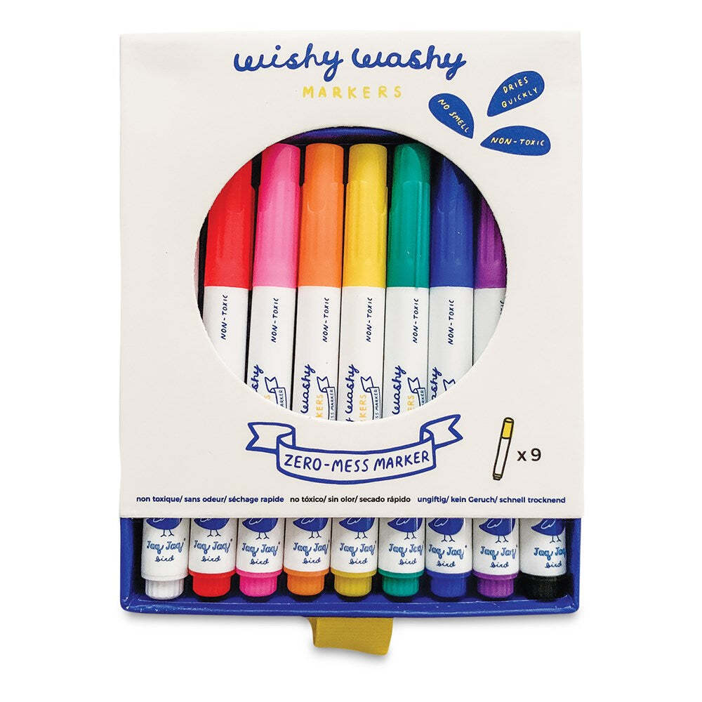 Jaq Jaq Bird Wishy Washy Odorless Erasable Markers Kids/Children Art 3y+ (9 Pack) — image 3