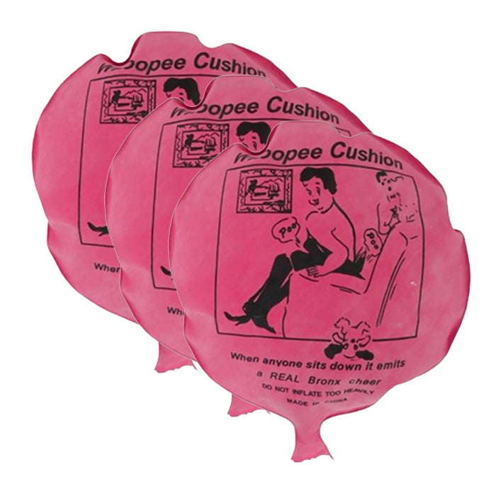 Whoopee Cushion 30cm Farting Bag Party Prank/Joke Toy Windy Blaster Assorted (3 Pack)