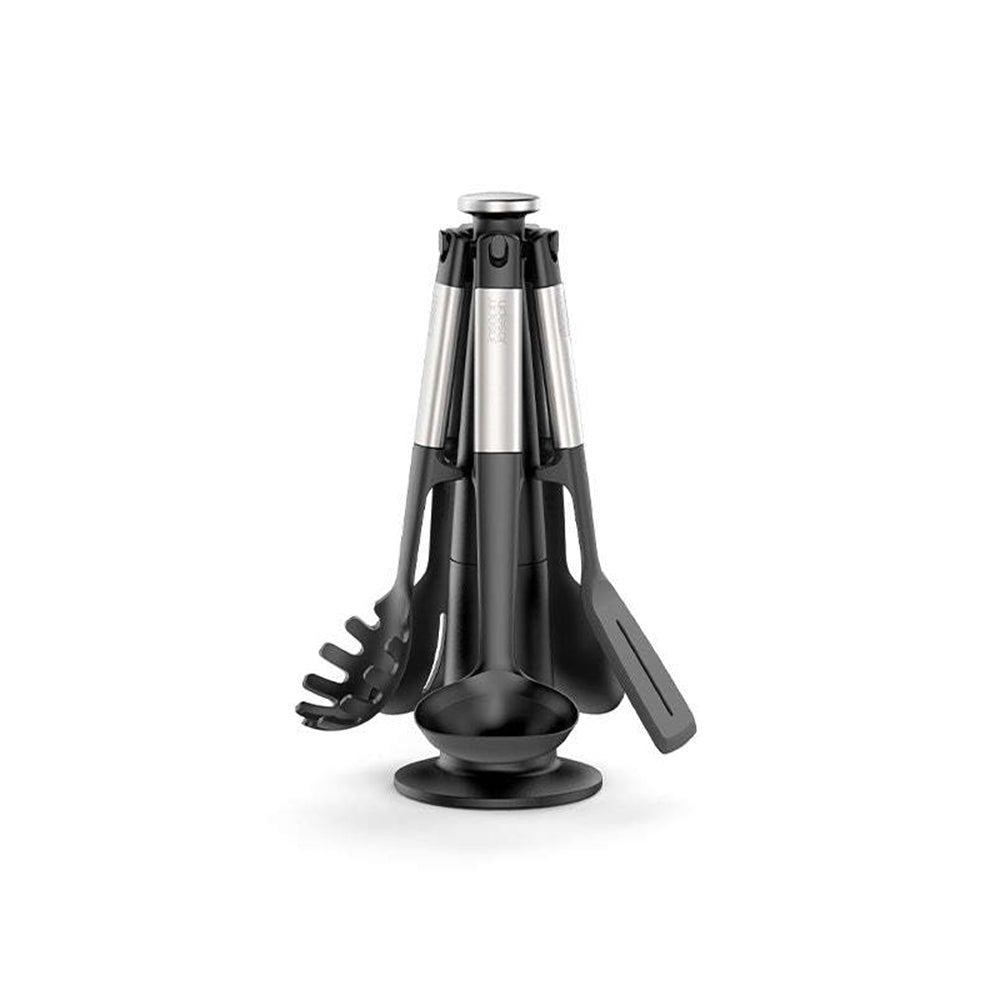Joseph Joseph Elevate Silicone/Steel Carousel Cooking Utensil w/ Stand Set (5 Pieces)