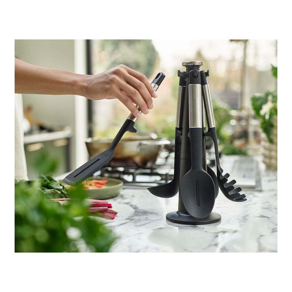 Joseph Joseph Elevate Silicone/Steel Carousel Cooking Utensil w/ Stand Set (5 Pieces) — image 2