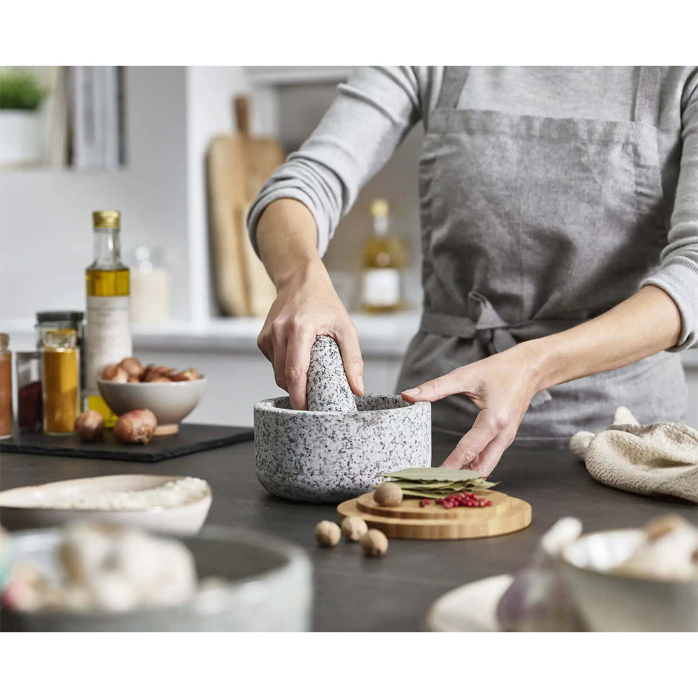Joseph Joseph Dash Pestle & Mortar with Bamboo Cover Lid Kitchen Tool Granite — image 2