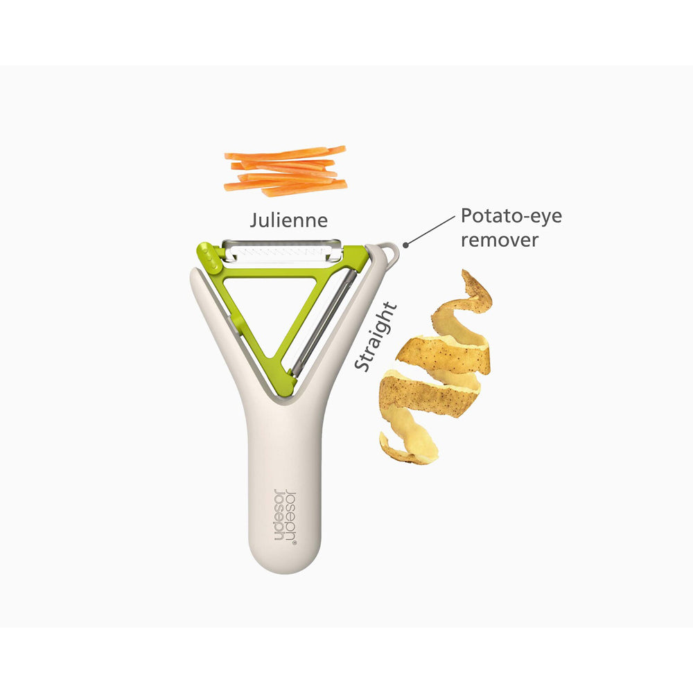 Joseph Joseph Switch 2-in-1 Y-Shape Vegetable Peeler Stainless Steel Stone/Green — image 5