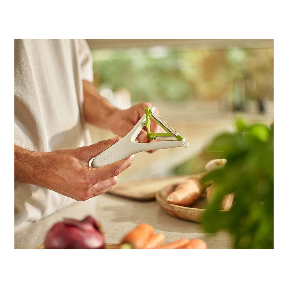 Joseph Joseph Switch 2-in-1 Y-Shape Vegetable Peeler Stainless Steel Stone/Green — image 2