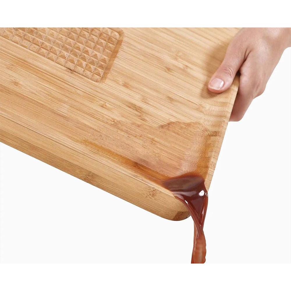 Joseph Joseph Cut & Carve 40cm Bamboo Chopping/Cutting Board Rectangle Natural — image 6