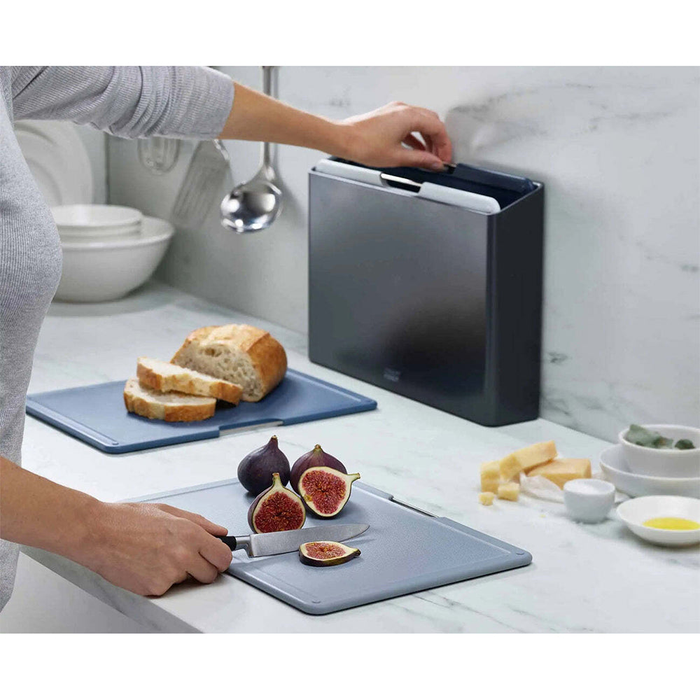 Joseph Joseph Folio Chopping/Cutting Board Set Large w/ Storage Graphite (4 Pieces) — image 2