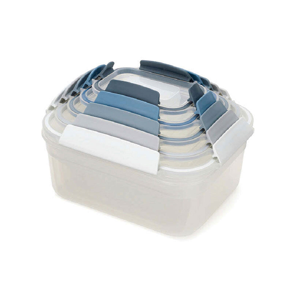 Joseph Joseph Nest Lock Food Container Storage Set w/Airtight Snap Lid Sky (5 Pieces)