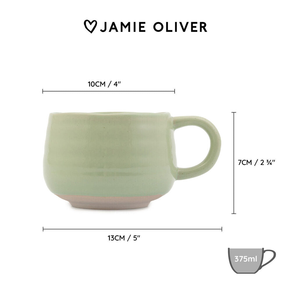 Jamie Oliver Big Love Cosy Cuppa Coffee Mug w/ Handle 375ml Stoneware Green — image 4