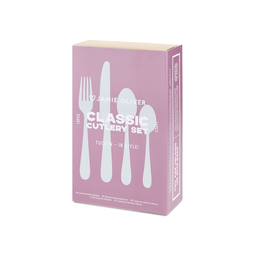Jamie Oliver Big Love Timeless Classic Cutlery Set Stainless Steel (16 Pieces)