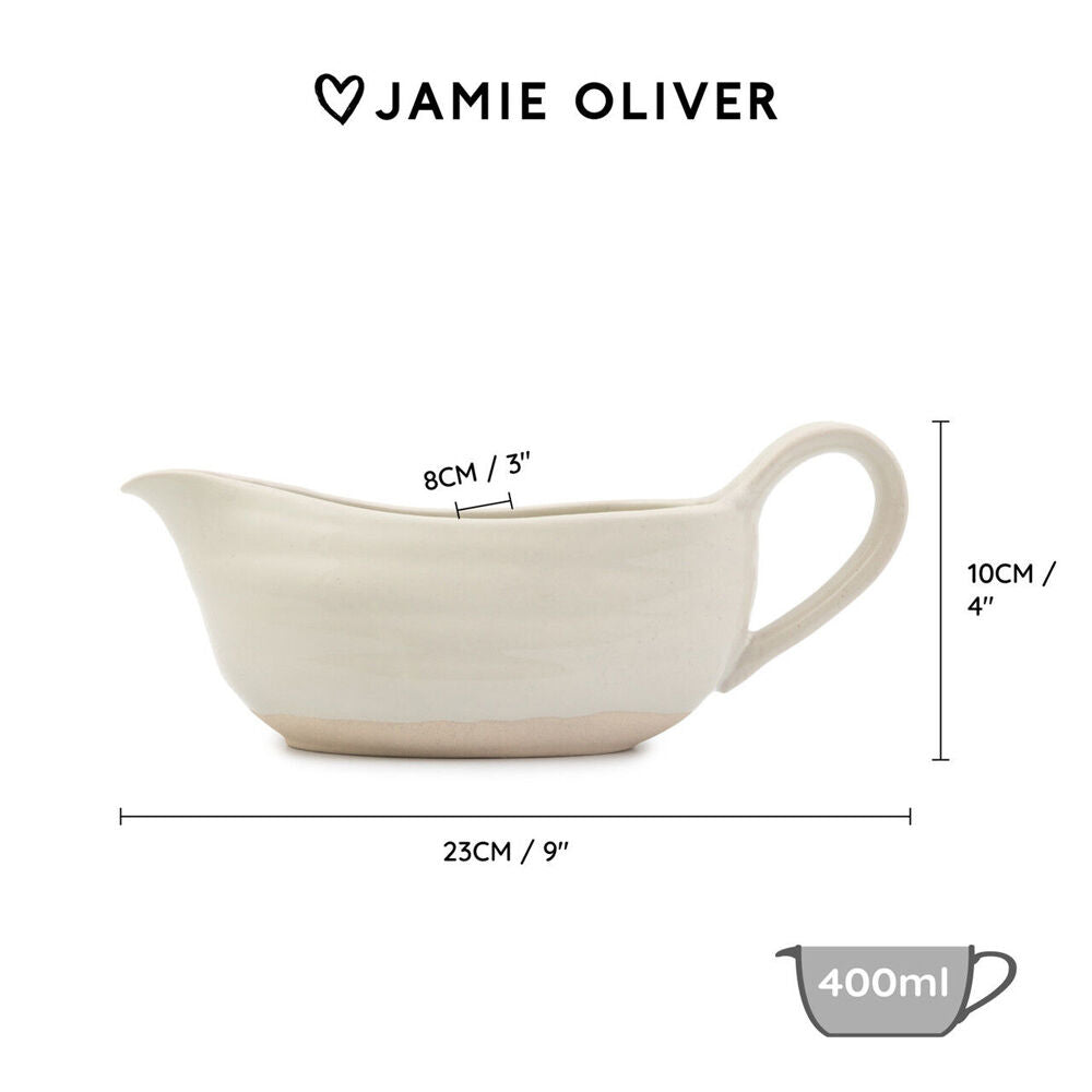 Jamie Oliver Big Love Great 400ml Gravy Boat Stoneware Container w/Handle WHT — image 5