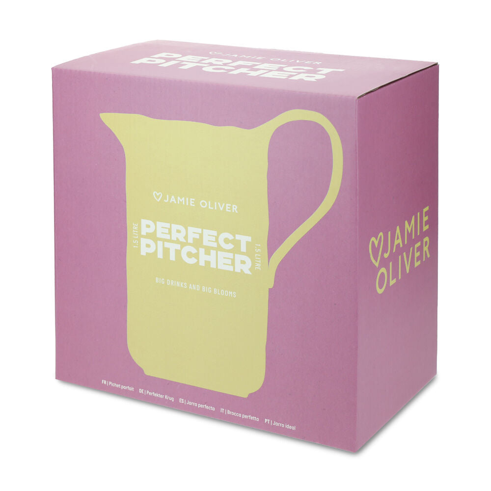 Jamie Oliver 1.5L Yellow/Cream Big Love Perfect Stoneware Base Pitcher — image 2