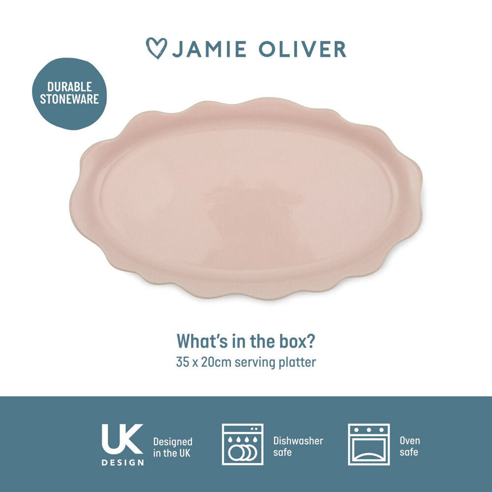 Jamie Oliver Big Love Pass-Me Platter Serving Plate Stoneware 35x20cm Pink (2 Pack) — image 5