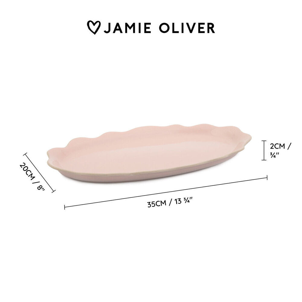 Jamie Oliver Big Love Pass-Me Platter Serving Plate Stoneware 35x20cm Pink (2 Pack) — image 6