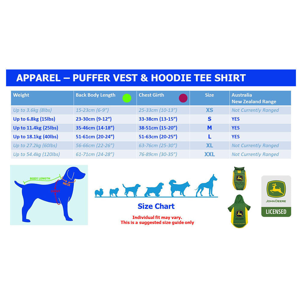 John Deere Pet Accessories Sporty Dog Tee Hoodie — image 3