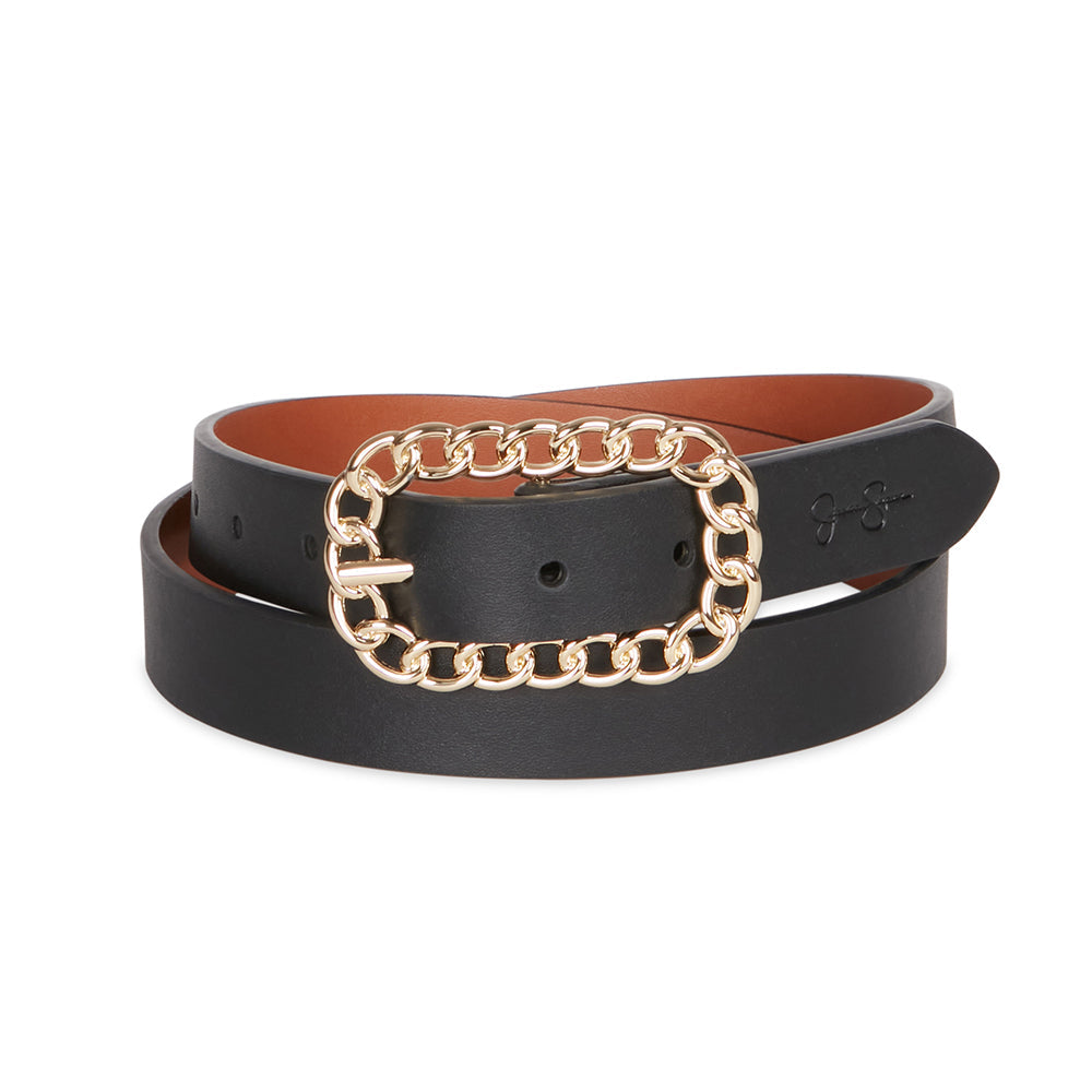 Jessica Simpson Size L/XL Women's/Ladies Fashion Chain Buckle Waist Belt Black