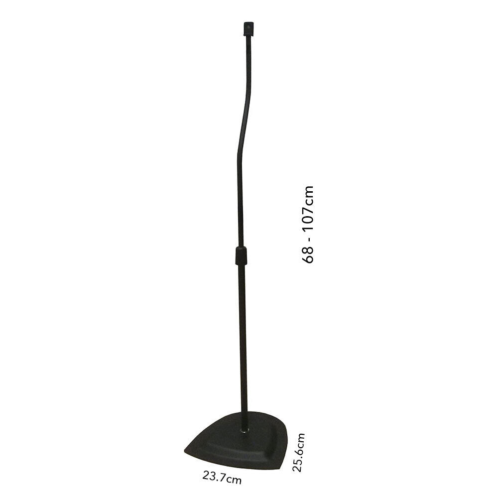 Tauris Adjustable Height Satellite Bookshelf Speaker Stand/Mount/Bracket Black — image 3