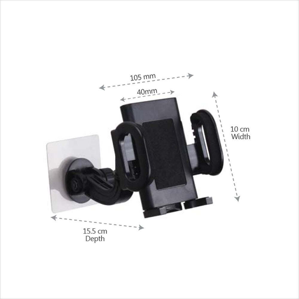 I-Hook Adjustable Universal Car Phone Suction Holder Storage Mount Stand Black — image 7
