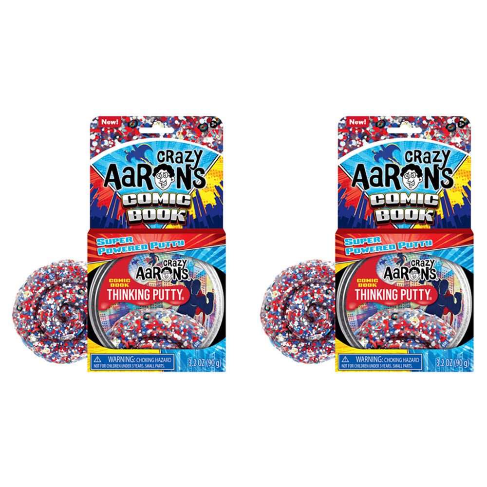 Crazy Aarons Thinking Putty Trendsetters Comic Book Fidget Kids Toy 3y+ (2 Pack)