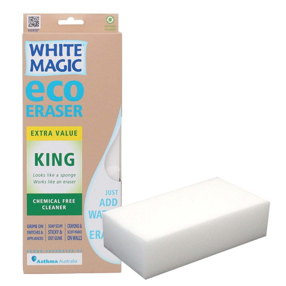 White Magic 28cm King Eraser Sponge Kitchen Cleaning Stain Remover Cleaner WH (2 Pack) — image 2