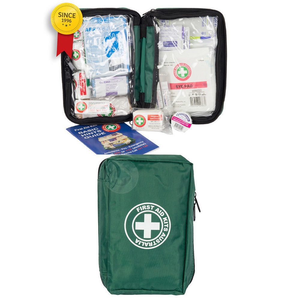 First Aid Kits Australia Emergency First Aid Kit Home/Travel/Travelling/Car Safety Medical Injury — Green