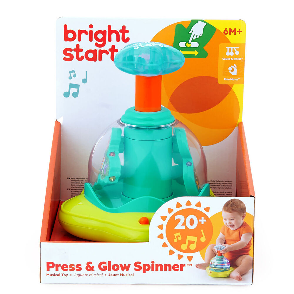 Bright Starts 6m+ Press & Glow Spinner Interactive Baby Toy w/Lights and Sounds — image 4