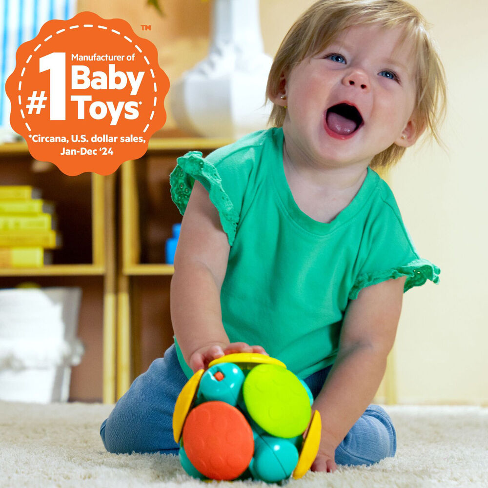 Bright Starts 3m+ Wobble Bobble Crawl & Chase Ball Baby Activity Toy w/Music — image 7
