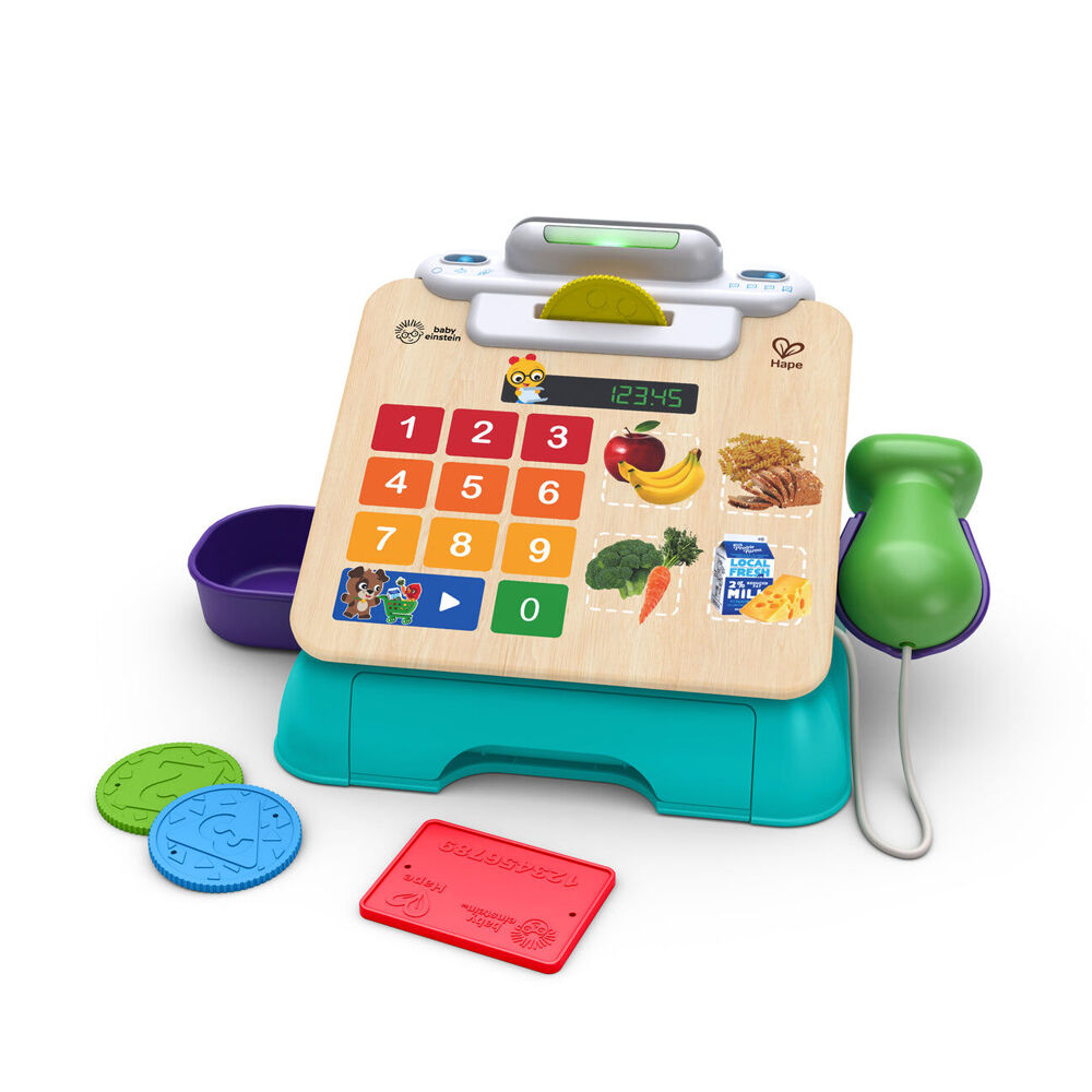 Baby Einstein + Hape 9m+ Magic Touch Cash Register Pretend to Check Out Toy