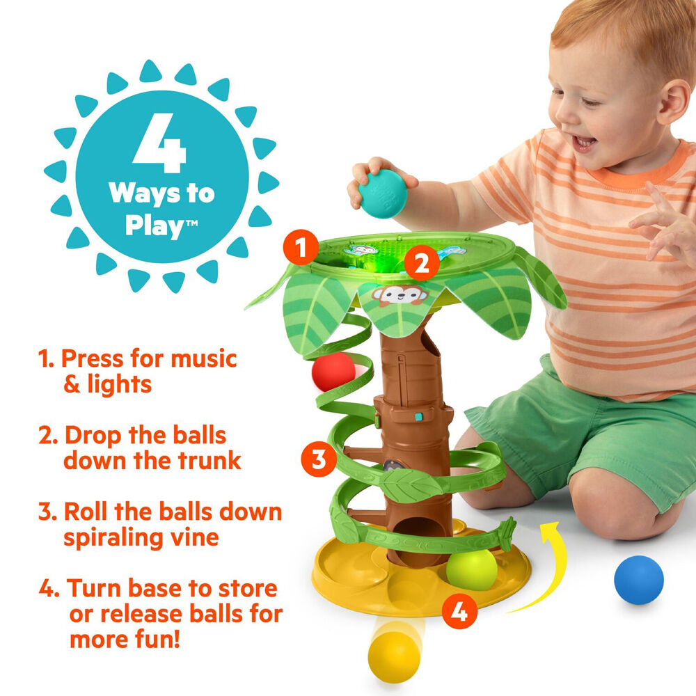 Bright Starts 6m+ Tropical Twirl Ball Baby Play Toy w/Lights & Sounds — image 5