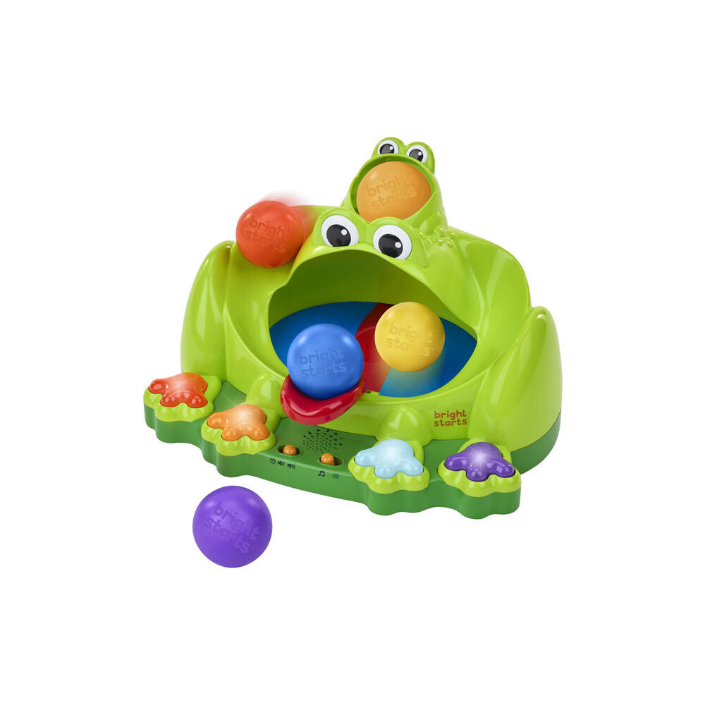 Bright Starts 6m+ Poppin' Ball Frog w/Light & Sounds Interactive Play Toy