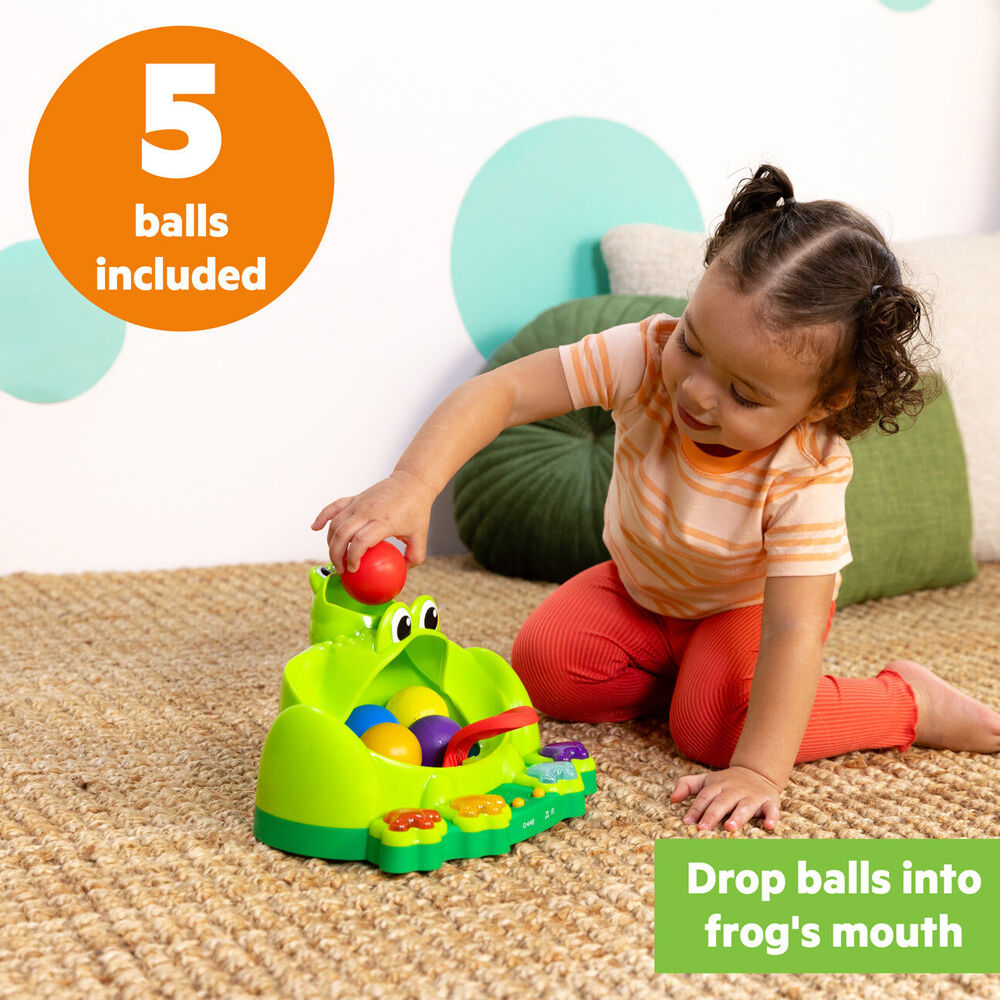 Bright Starts 6m+ Poppin' Ball Frog w/Light & Sounds Interactive Play Toy — image 2